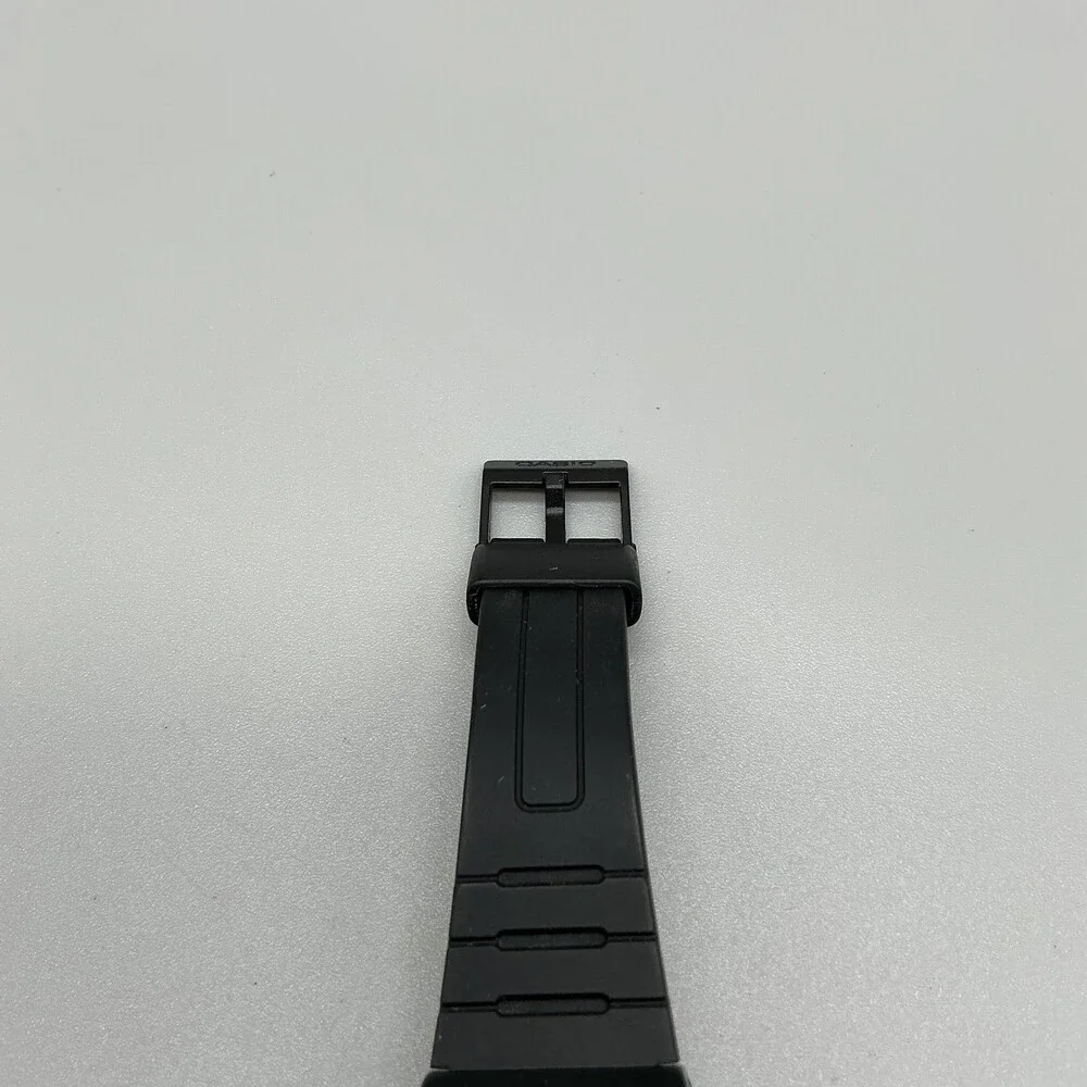 Casio 593 F-91W Mens Watch 35mm Digital Gray Dial Black Resin Alarm Chronograph